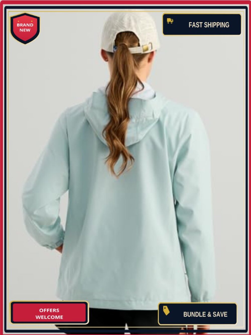 Waterproof Windproof Breathable Rain Coat Jacket with Hood - Picture 3 of 6